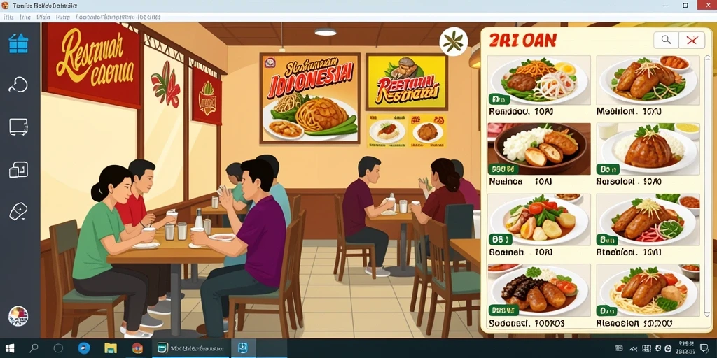 Screenshot menunjukkan tampilan antarmuka pengguna yang intuitif.